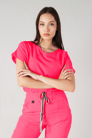 Uniforme Quirurgico Ginger Rosa Neón Antifluidos