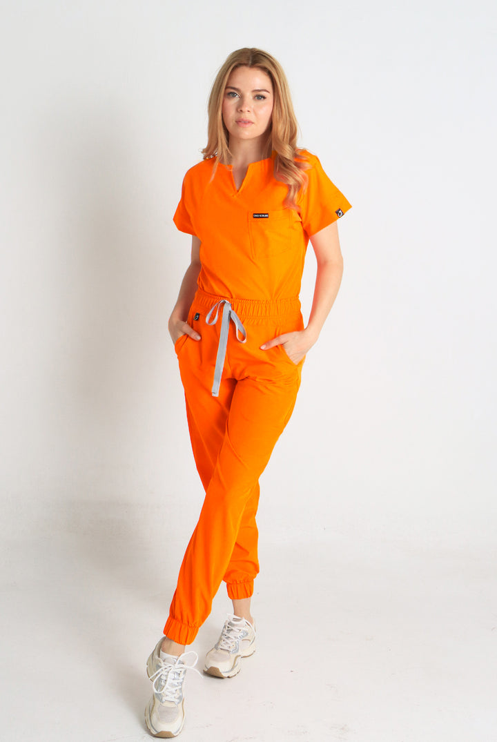 Uniforme Quirurgico Iris Naranja Neón Antifluidos