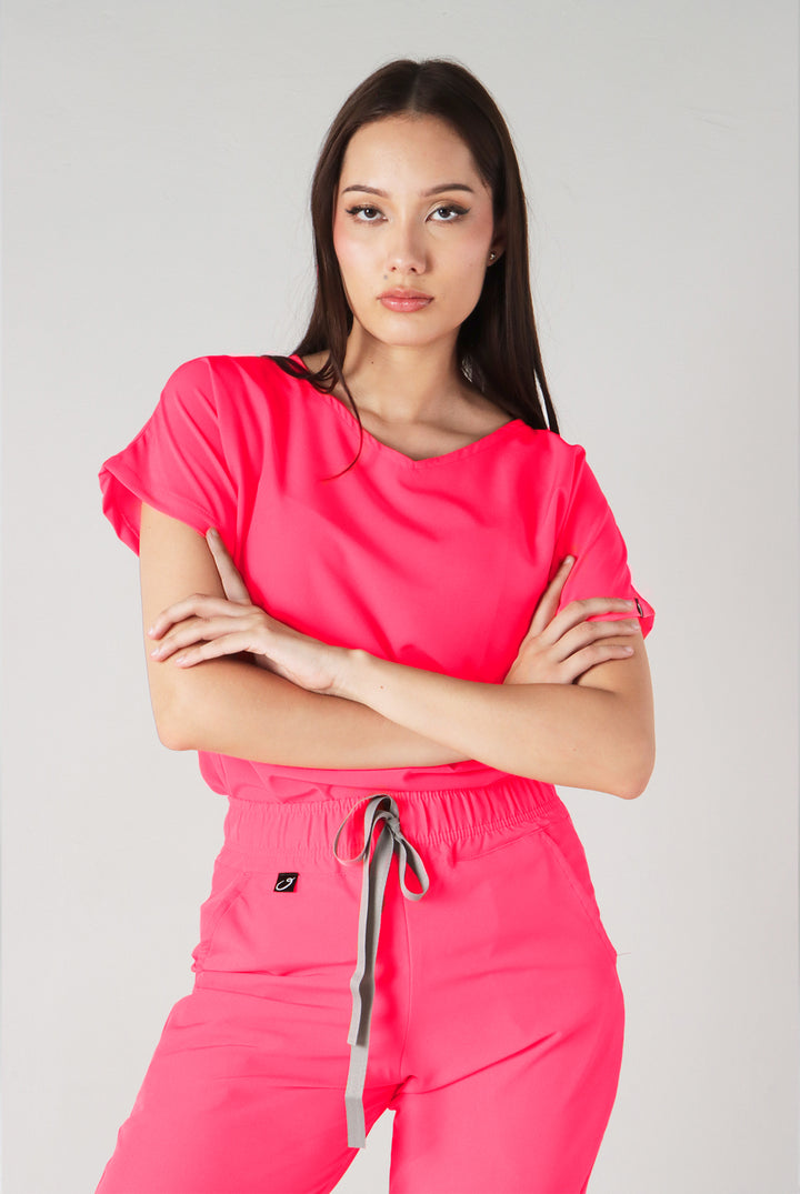 Uniforme Quirurgico Ginger Rosa Neón Antifluidos
