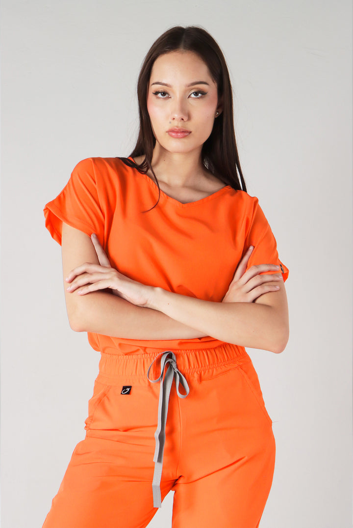 Uniforme Quirurgico Ginger Naranja Neón Antifluidos